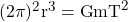 (2 \pi)^2 r^3 = GmT^2