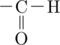 \chemfig{[,0.6]-[,.4]C(=[6]O)-H}