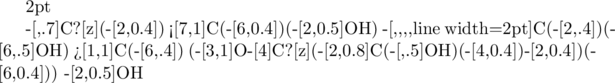 \setcrambond{2pt}{}{} \chemfig[,1.4]{ C?[a](-[2,0.4])(-[6,0.5,,2]HO) <[7,1]C(-[6,0.4])(-[2,0.5]OH) -[,,,,line width=2pt]C(-[2,.4])(-[6,.5]OH) >[1,1]C(-[6,.4]) (-[3,1]O-[4]C?[a](-[2,0.8]C(-[,.5]OH)(-[4,0.4])-[2,0.4])(-[6,0.4])) -[,0.7]O  -[,.7]C?[z](-[2,0.4]) <[7,1]C(-[6,0.4])(-[2,0.5]OH) -[,,,,line width=2pt]C(-[2,.4])(-[6,.5]OH) >[1,1]C(-[6,.4]) (-[3,1]O-[4]C?[z](-[2,0.8]C(-[,.5]OH)(-[4,0.4])-[2,0.4])(-[6,0.4])) -[2,0.5]OH }