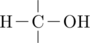 \chemfig{[,.6]H-C(-[2,.4])(-[6,.4])-[,.6]OH}