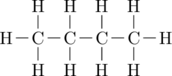 \definesubmol{a}{-C(-[2,.6]H)(-[6,.6]H)-[,.2]} \definesubmol{e}{-C(-[6,.6]H)=[,.6]C(-[6,.6]H)-[,.2]} \definesubmol{y}{-C~[,.6]C-[,.2]} \chemfig{[,.4]H-[,.2]!a!a!a!a-[,.4]H}