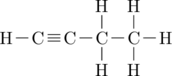 \definesubmol{a}{-C(-[2,.6]H)(-[6,.6]H)-[,.2]} \definesubmol{e}{-C(-[6,.6]H)=[,.6]C(-[6,.6]H)-[,.2]} \definesubmol{y}{-C~[,.6]C-[,.2]} \chemfig{[,.4]H-[,.2]!y!a!a-[,.4]H}