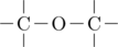 \chemfig{[,0.6]-[,.4]C(-[2,.4])(-[6,.4])-O-C(-[2,.4])(-[6,.4])-[,.4]}