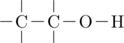 \chemfig{[,.4]-C(-[2])(-[6])-[,.6]C(-[2])(-[6])-[,.6]O-[,.6]H}